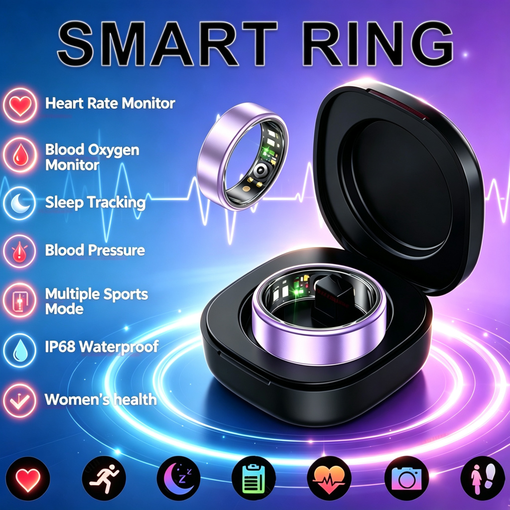 Blood Pressure Monitor - خاتم ذكي 2026 لقياس ضغط الدم