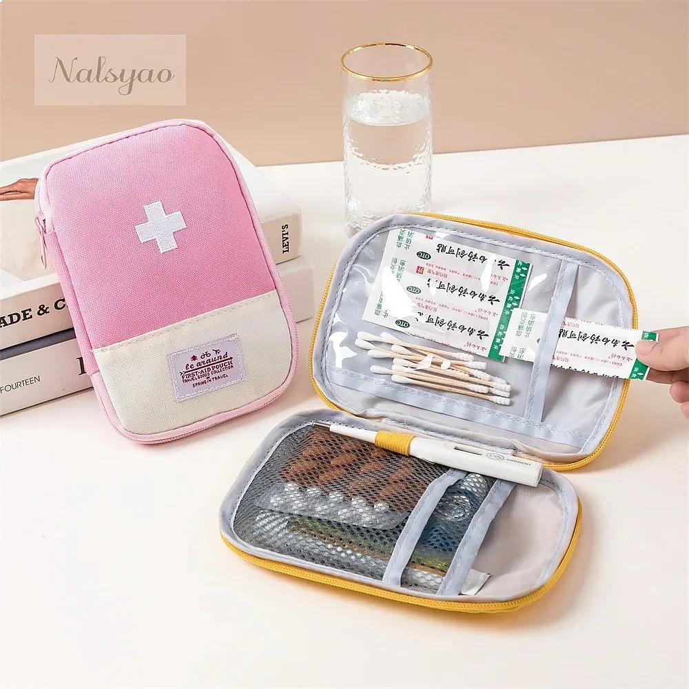 First Aid Kit - 3 قطع/مجموعة: حقيبة تخزين طبية محمولة،