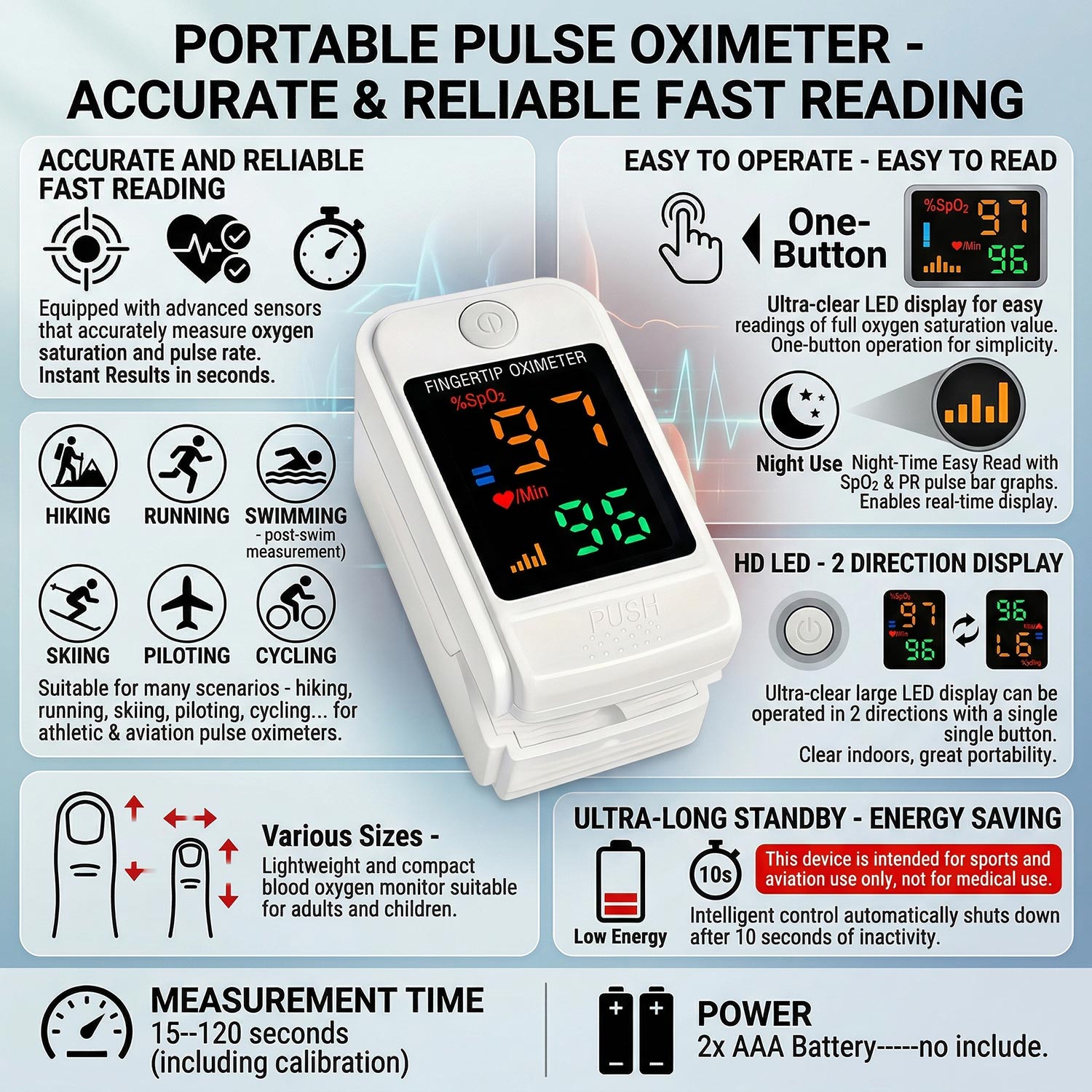جهاز قياس الحرارة بالأشعة تحت  - مراجعة Pulse Oximeter وسعره